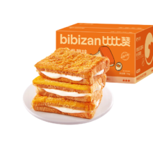 砸金蛋券、plus会员、需首购:比比赞（BIBIZAN）肉松乳酪味吐司面包1000g*2件+凑单品