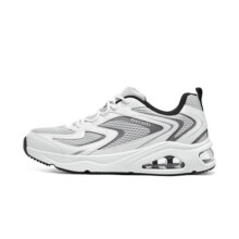 plus会员：SKECHERS 斯凯奇 男士运动休闲鞋厚底缓震时尚透气网面鞋