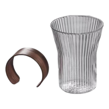 惠寻 锤纹玻璃杯 风琴杯 270ml*2件