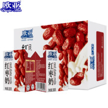 欧亚牛奶 红枣奶 200g*21盒/箱*2件