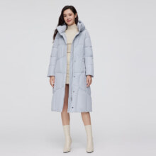 PLUS会员：BOSIDENG 波司登 反季清仓鹅绒羽绒服女经典商务风简约厚长款