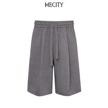 百亿补贴：MECITY 男士深灰宽松西装短裤 550384