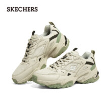plus会员：Skechers 斯凯奇 男士复古机能风运动鞋老爹鞋237209/149916 男款/自然色/多彩色