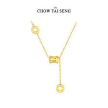 CHOW TAI SENG 周大生 小蛮腰项链 金色 S0PC0175