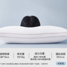 水星家纺 全棉抗菌防螨单人护颈椎软枕