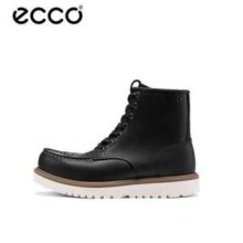 ECCO 爱步 Staker Moc Toe 男士高帮系带工装靴217614
