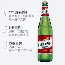 WUSU 乌苏啤酒 大红乌苏 国产烈性拉格瓶装啤酒 620mL 9瓶 整箱装