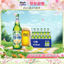 tianhu 天湖啤酒 天湖老天湖 12度啤酒 经典味道 575m l*12 瓶装啤酒 整箱装