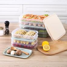 LOCK&LOCK 冷冻饺子保鲜盒套装塑料冰箱鱼肉冷藏收纳HFL8520S2I 象牙白 3.4L*2EA