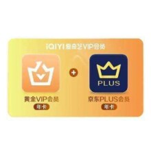 iQIYI 爱奇艺 黄金vip会员年卡12个月+京东plus年卡