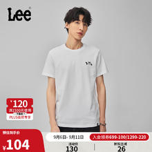 Lee 李 24春季 男士圆领logo字母印花短袖T恤