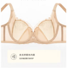 PLUS会员：欧迪芬内衣女士蕾丝软钢圈超薄文胸 XB4317