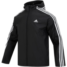 阿迪达斯 （adidas）外套男装上衣 2024秋季新款运动服梭织防风衣透气快干连帽夹克男 梭织连帽/防风透气/主推款 2XL