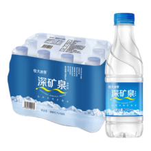 plus会员：恒大冰泉 饮用天然矿泉水 350ml*12瓶
