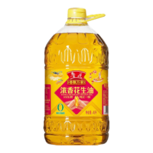 PLUS会员：luhua 鲁花 食用油 5S物理压榨一级 香飘万家浓香花生油 4L