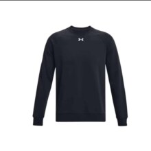 plus会员、需入会：安德玛（UNDERARMOUR）Rival男子抓绒圆领训练运动卫衣1379755 黑色001