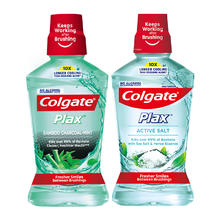 Colgate 高露洁 清新盐爽漱口水500mlx2 清新口气 含漱液无酒精 0酒精 去口臭