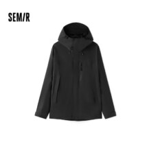 plus会员：森马（Semir）张新成同款|商场同款 外套男 防风防雨冲锋衣 连帽夹克