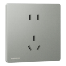 西门子（SIEMENS）开关插座 纤薄款五孔二三插86型墙壁强电暗装插座 荟绎系列皓月灰 五孔十只装