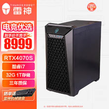 ThundeRobot 雷神 黑武士·SE 高性能电脑电竞主机(酷睿13代i7 32G RTX4070S 1TSSD ）