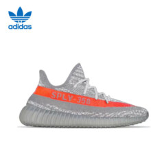 阿迪达斯 （adidas）Yeezy Boost 350v2灰橙满天星 椰子跑步鞋