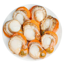 plus会员：福字号冷冻扇贝肉带黄带卵1kg 大号 40-80粒/袋 源头直发包邮