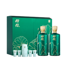 预售、plus会员：荷花 墨玉礼盒 酱香型白酒53度500ml*2瓶