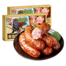 龙大 美食黑猪鲜肉肠360g*2/12根 *5件