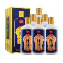 再降价、新预售：珍酒 珍五蓝 53度 酱香型白酒 500ml*6瓶 整箱装