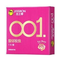 PLUS:杰士邦 避孕套 安全套 001馥郁玫瑰1只