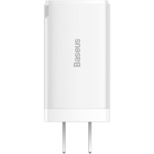 倍思65W氮化镓充电器套装 兼容PD45W/20W多口Type-C快充头适用苹果15/14华为小米macbook联想笔记本 白