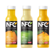 农夫山泉果汁NFC冷藏饮料100%鲜榨果汁低温多口味选择300ml 4瓶橙汁