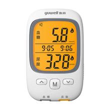 yuwell 鱼跃 尿酸检测器血糖仪双功能【双测】仪器+50（尿酸+血糖）试纸+100（采血针+酒精）