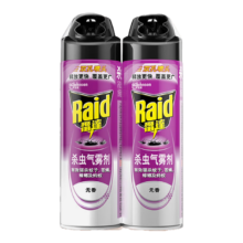 plus会员、概率券：雷达(Raid) 杀虫剂喷雾550ml*2瓶无香型杀虫气雾剂 蟑螂药