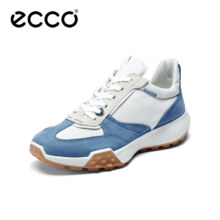 PLUS会员：ECCO 爱步 黄景瑜同款休闲运动鞋男 524914 复古蓝/白色/灰白色