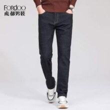 FORdoo 虎都 男士休闲直筒牛仔裤
