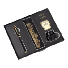 派克（PARKER）钢笔 商务男签字笔 教师节礼物 男女生日礼品 IM黑金时代墨水笔+黑墙礼盒