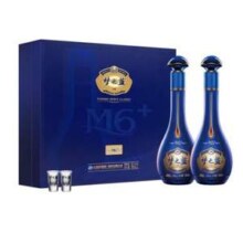洋河 梦之蓝M6+ 52度浓香型白酒礼盒装 550ml*2瓶 含酒杯