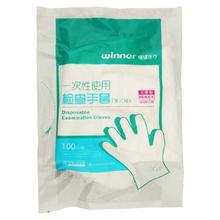 winner 稳健医疗 一次性使用检查手套(聚乙烯)100只/袋 中号M号