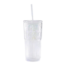 plus会员、概率券：星巴克 极光幻彩女神款玻璃吸管杯 550ml