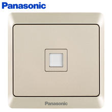 Panasonic 松下 开关插座 电脑插座面板 1孔网络电脑墙壁弱电插座 雅悦香槟金 WMWA421Y-N