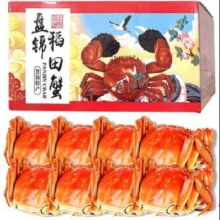 京东百亿补贴：特大辽宁盘锦河蟹 稻田河蟹蟹礼盒 1.6-1.3两  *14只 大蟹款