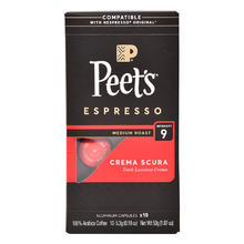 Peet's COFFEE 皮爷咖啡 Peets皮爷法国原装进口胶囊咖啡nespresso醇黑奶香9号5.3g*10颗