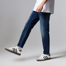 PLUS会员：JACK&JONES 杰克琼斯 男士猫须水洗901修身牛仔裤 224132113