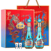 新品发售：洋河 梦之蓝 龙凤呈祥 52度 浓香型白酒 500ml*2瓶 礼盒装