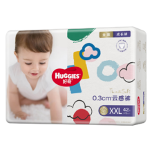 京东百亿补贴、PLUS会员：HUGGIES 好奇 金装 宝宝成长裤 XXL42片*2件