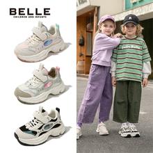 百亿补贴：BeLLE 百丽 童鞋儿童运动鞋秋季软底防滑透气时尚潮流韩版休闲百搭跑步鞋