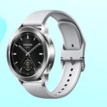 PLUS会员：Xiaomi 小米 Watch S3 蓝牙版 智能手表 47mm 银色 氟橡胶表带