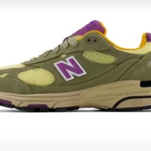 NEW BALANCE NB官方24新款运动鞋男鞋女鞋美产复古舒适百搭休闲鞋993系列 浅军绿/黄色 U993OL