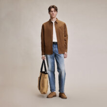 PLUS会员：JACK&JONES 杰克琼斯 秋季灯芯绒休闲长袖衬衫式外套
